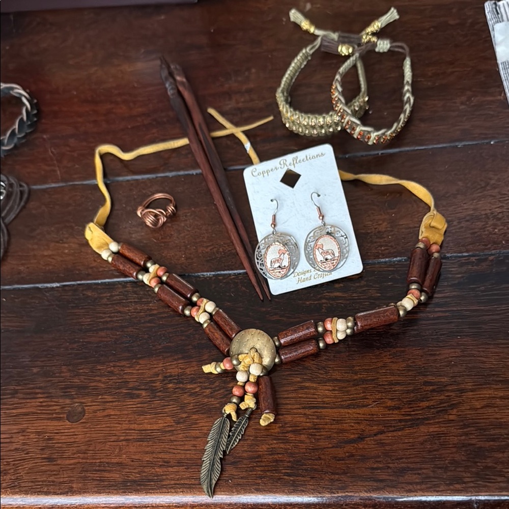Beaded southwestern jewelry lot